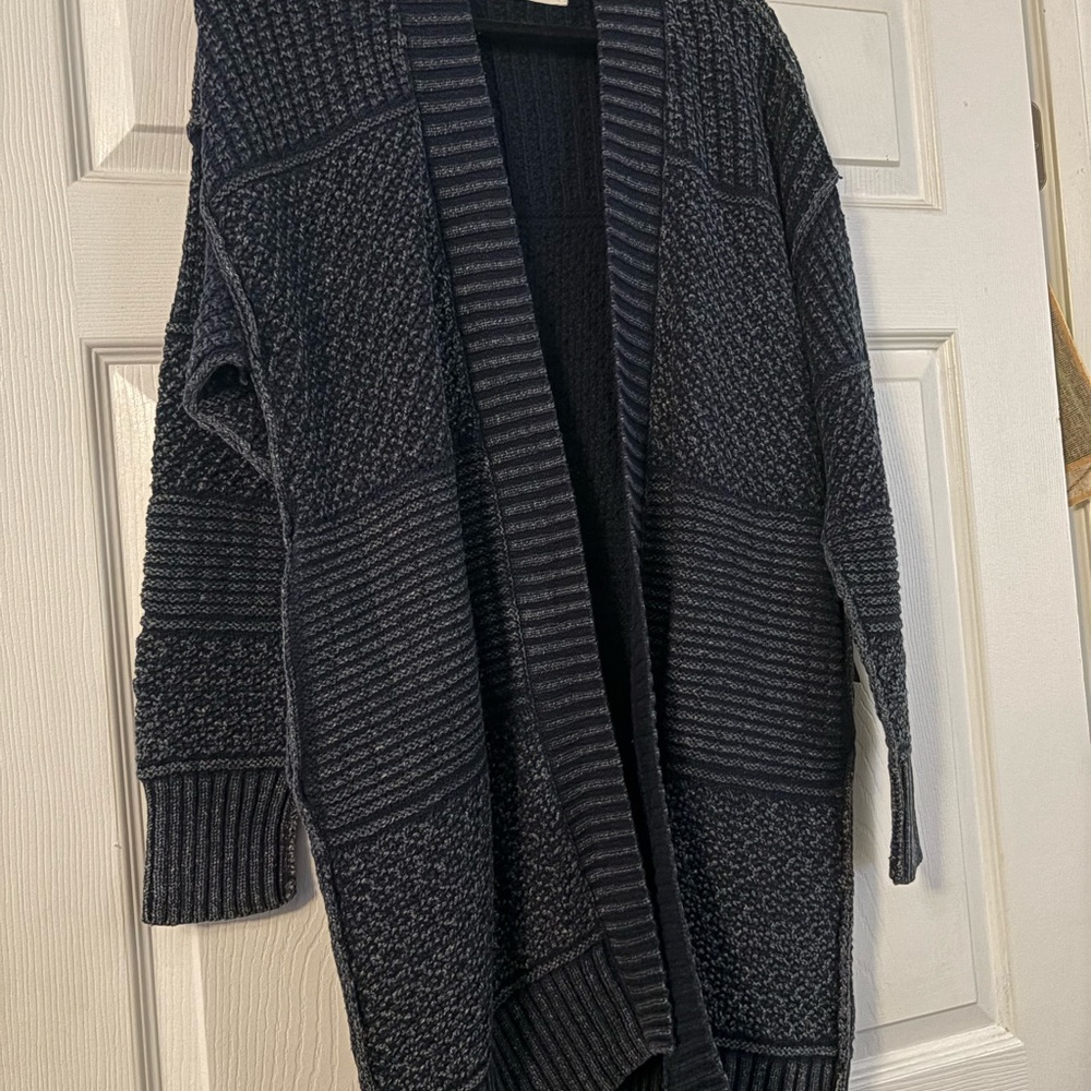 Lucky Brand Blue Oversized Knit Cardigan - Picture 7 of 16